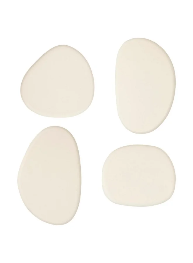 Atmosphera 4-Piece Karen Organic Elegant Decorative Hooks Ivory 4.6 x 6.2 x 9.8 cm 203550